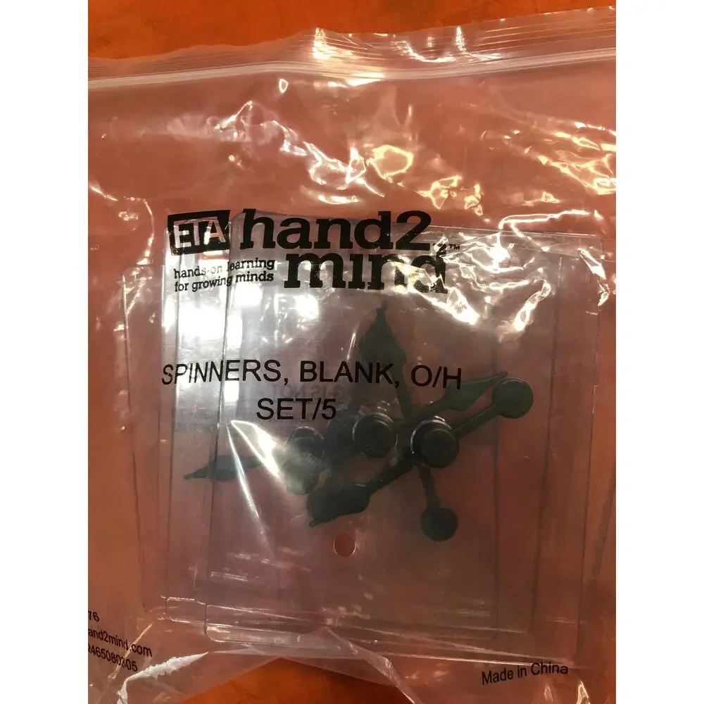 ETA hand2mind Clear Transparent Spinners Pack of‎ 5